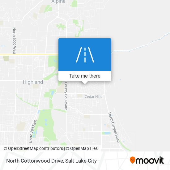 Mapa de North Cottonwood Drive