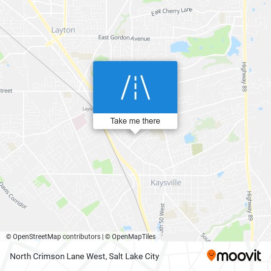 North Crimson Lane West map