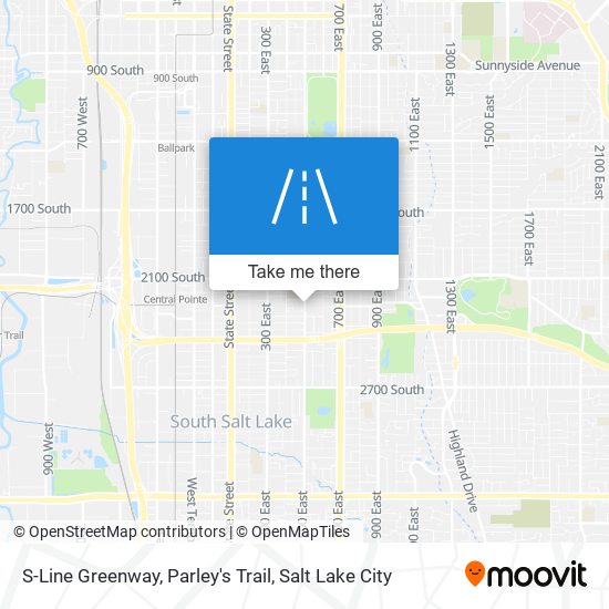 Mapa de S-Line Greenway, Parley's Trail