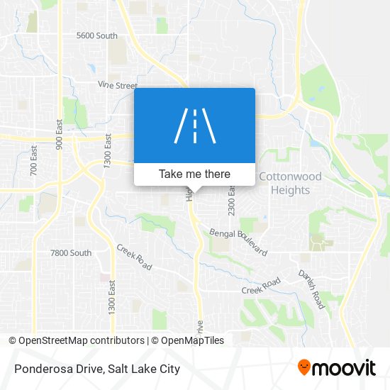 Ponderosa Drive map