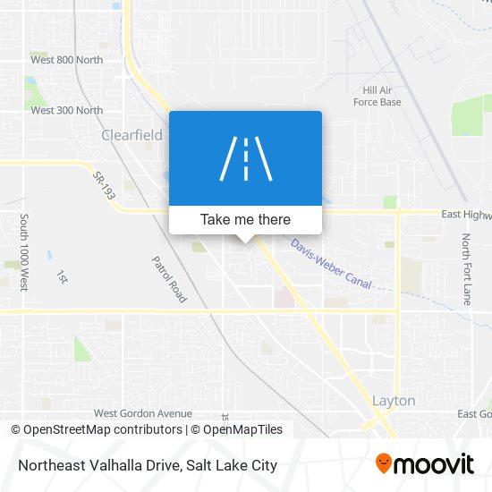 Northeast Valhalla Drive map