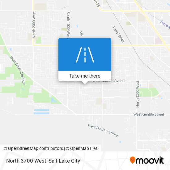 North 3700 West map