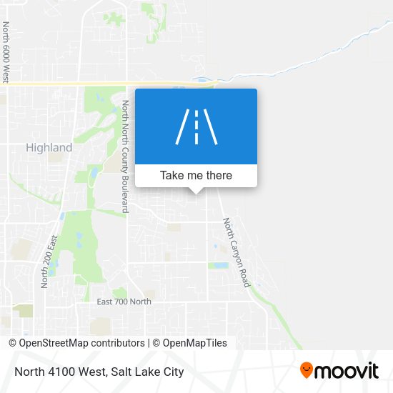 North 4100 West map