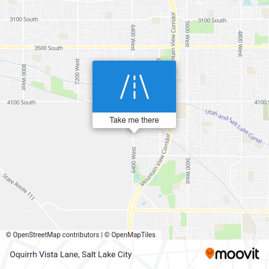 Oquirrh Vista Lane map