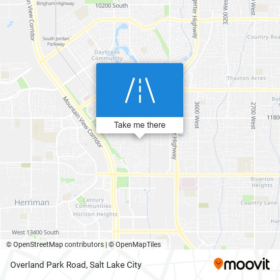 Overland Park Road map