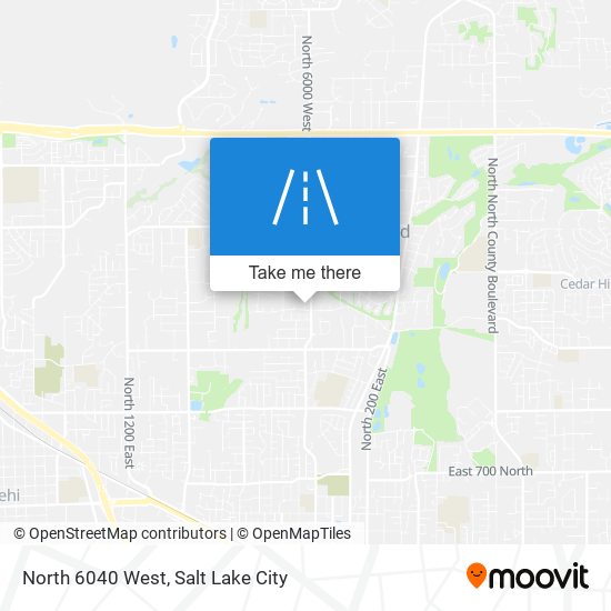 North 6040 West map