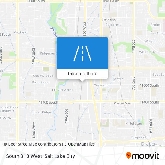 South 310 West map