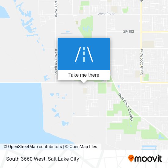 South 3660 West map