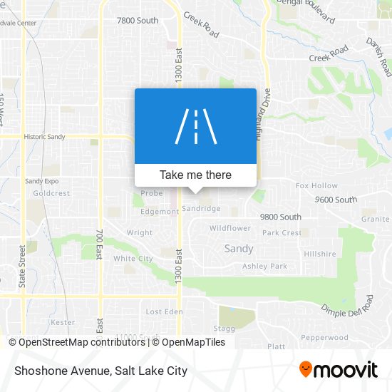 Shoshone Avenue map