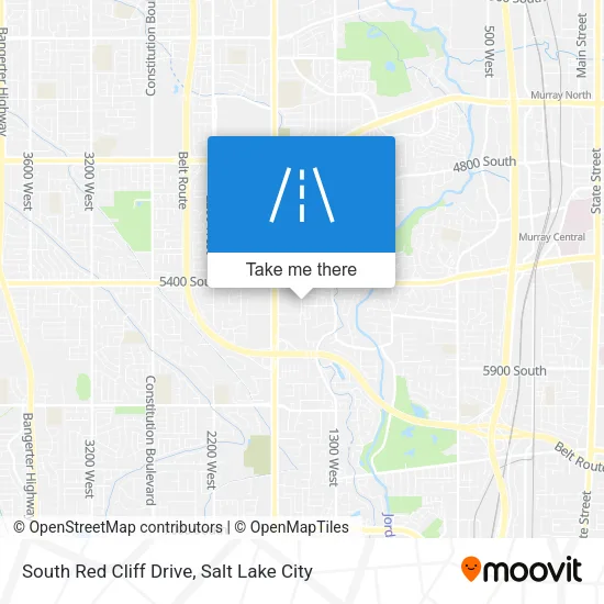 South Red Cliff Drive map