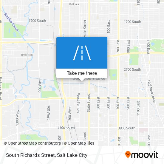 South Richards Street map