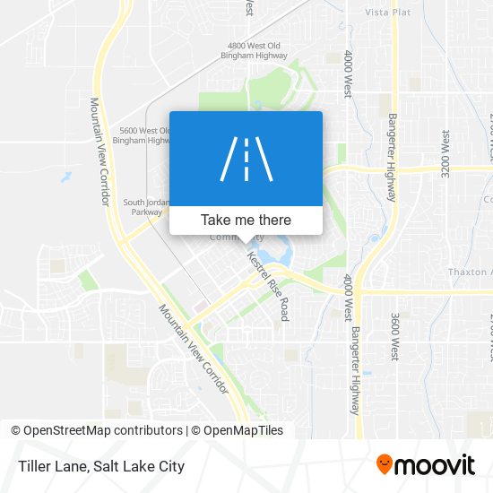 Tiller Lane map