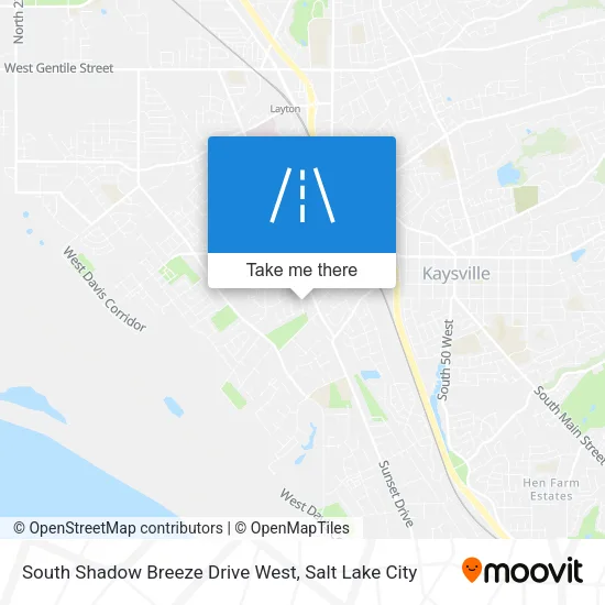 South Shadow Breeze Drive West map