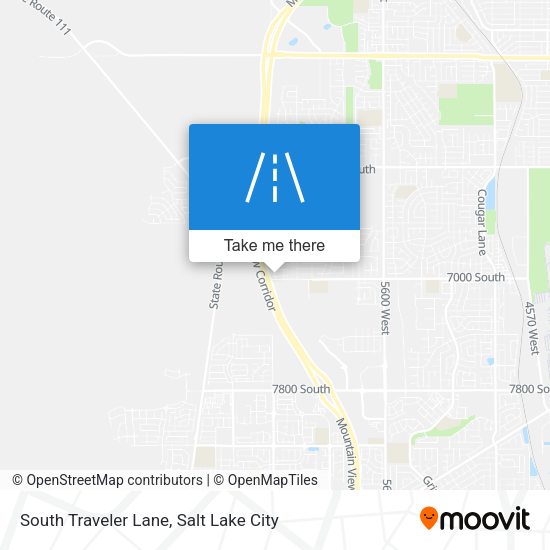 South Traveler Lane map