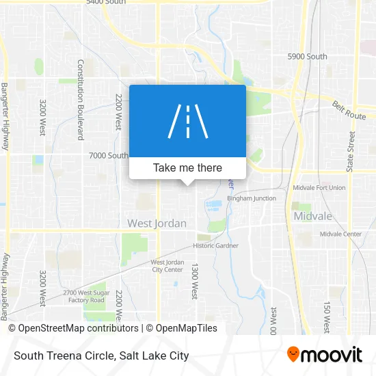 South Treena Circle map