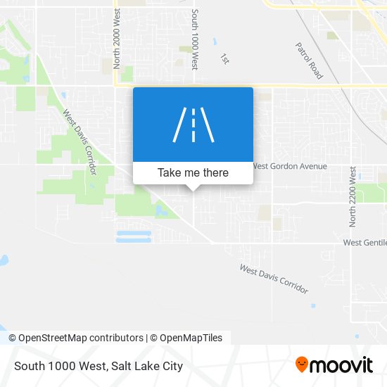 South 1000 West map