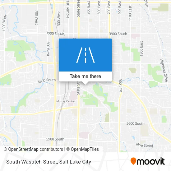 South Wasatch Street map