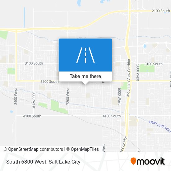 South 6800 West map