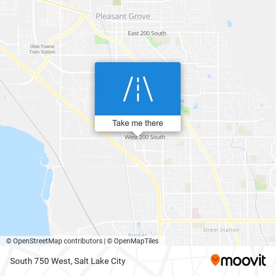 South 750 West map