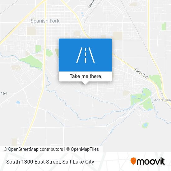 South 1300 East Street map