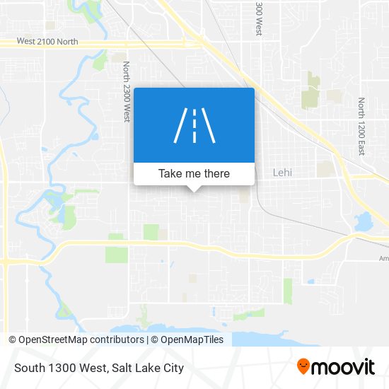 South 1300 West map