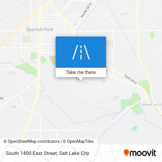 South 1400 East Street map