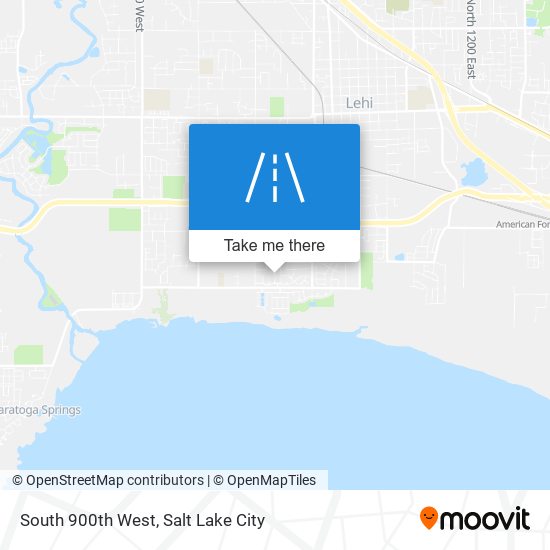 South 900th West map