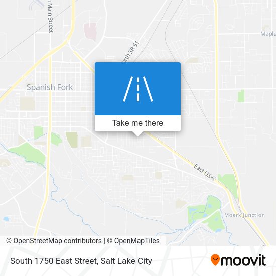 Mapa de South 1750 East Street