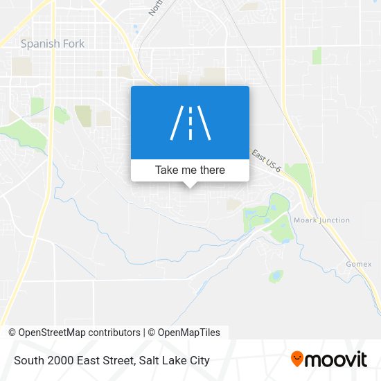 South 2000 East Street map