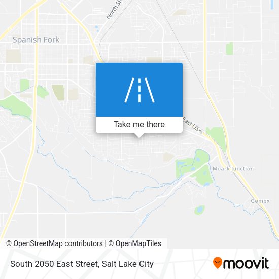 Mapa de South 2050 East Street