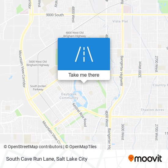 South Cave Run Lane map