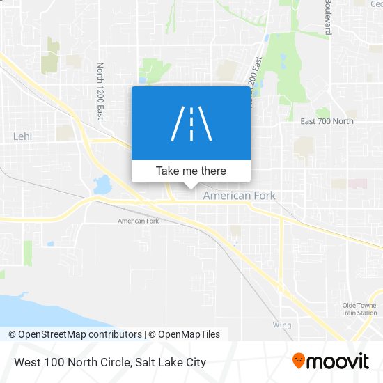 West 100 North Circle map