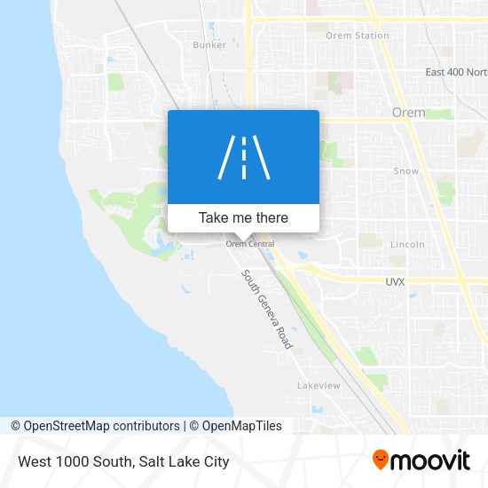 Mapa de West 1000 South