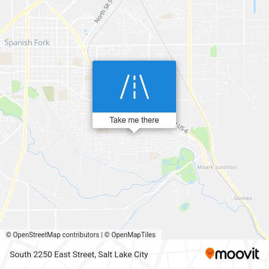 South 2250 East Street map
