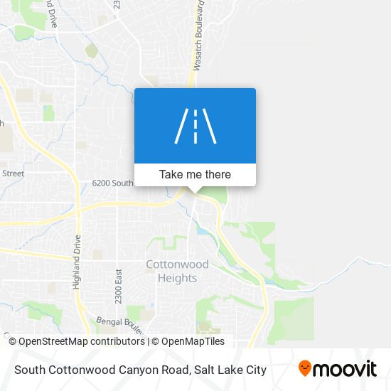 Mapa de South Cottonwood Canyon Road