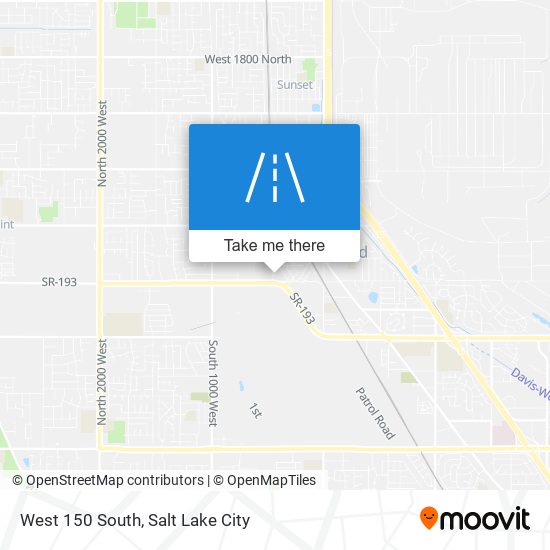 West 150 South map