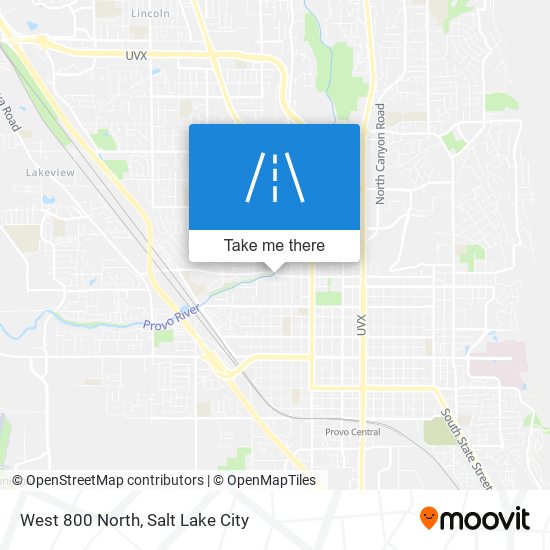 West 800 North map