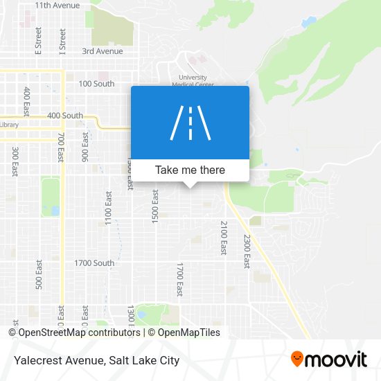 Yalecrest Avenue map