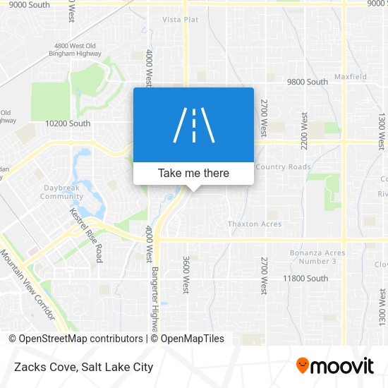 Zacks Cove map