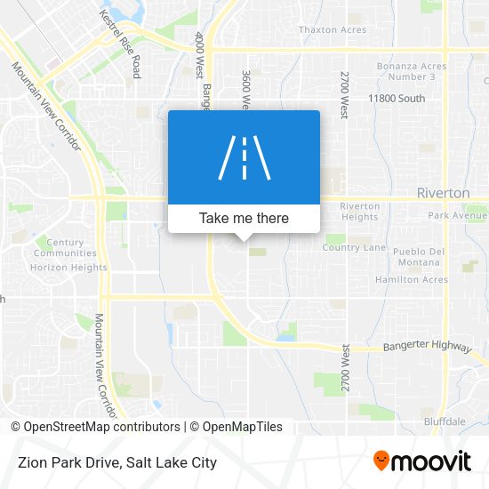 Zion Park Drive map
