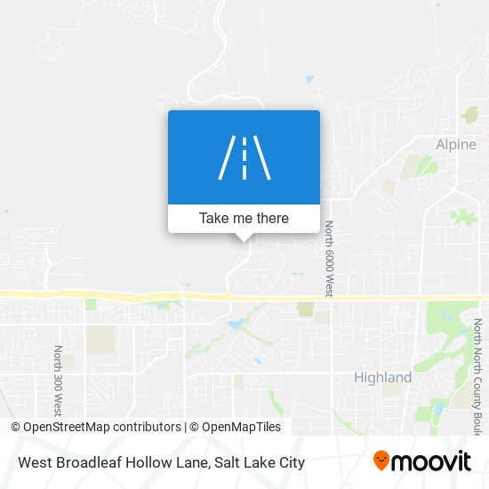 West Broadleaf Hollow Lane map