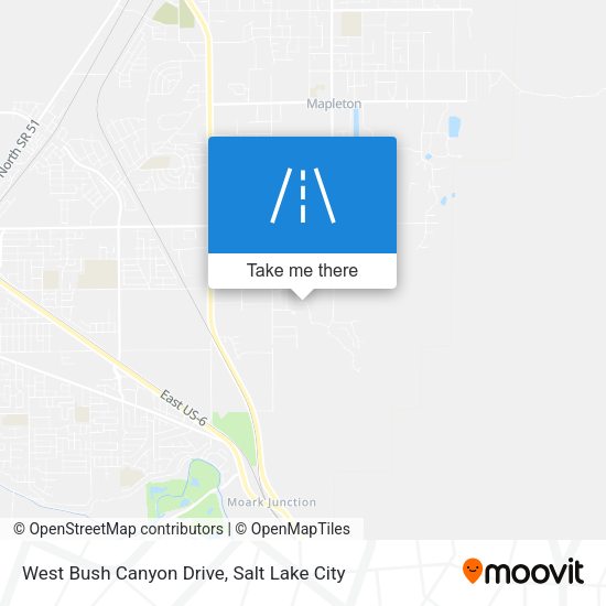 West Bush Canyon Drive map