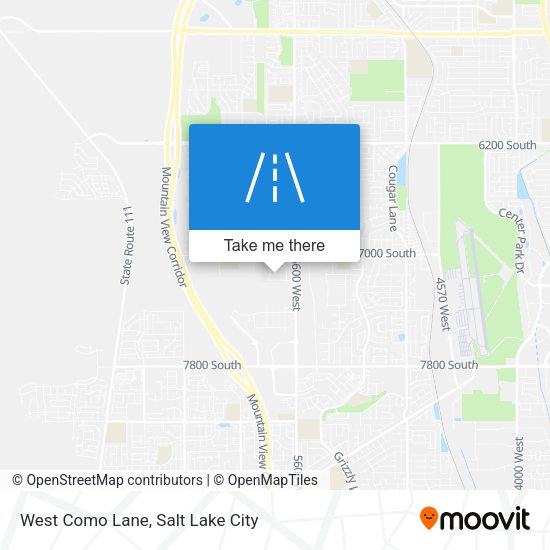 West Como Lane map
