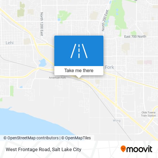 West Frontage Road map