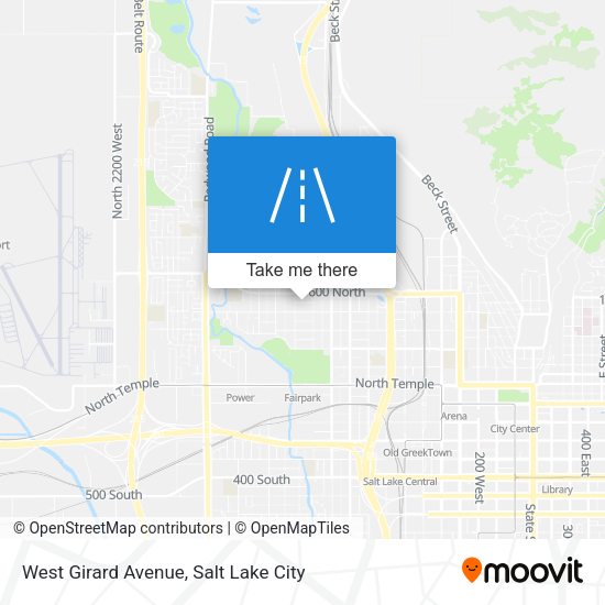 West Girard Avenue map