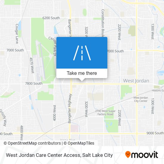 West Jordan Care Center Access map