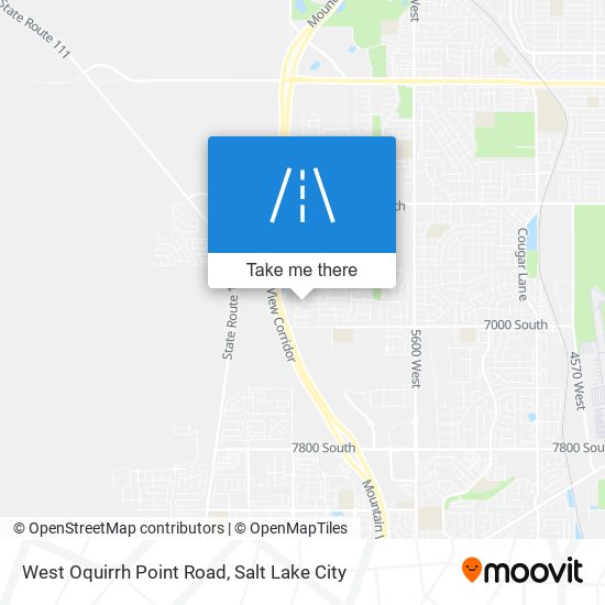 Mapa de West Oquirrh Point Road