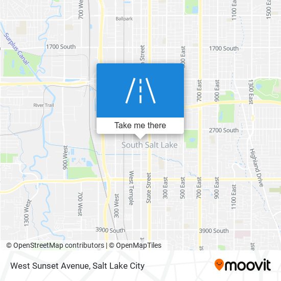 West Sunset Avenue map