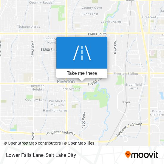 Lower Falls Lane map