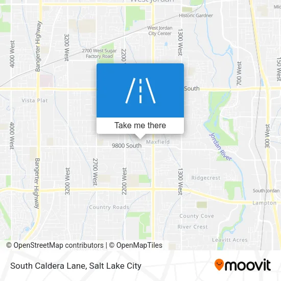 South Caldera Lane map